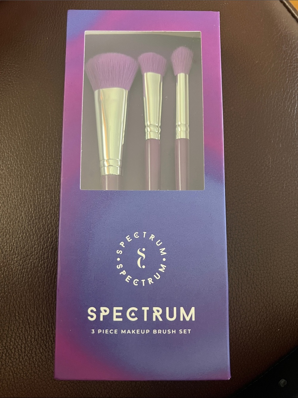 Spectrum 3-Piece Purple Makeup Brush Set